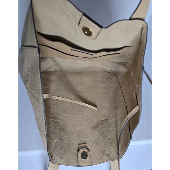 Michael Kors Junie Large Leather Tote Bag Butternut 17x13" - Picture 9 of 12